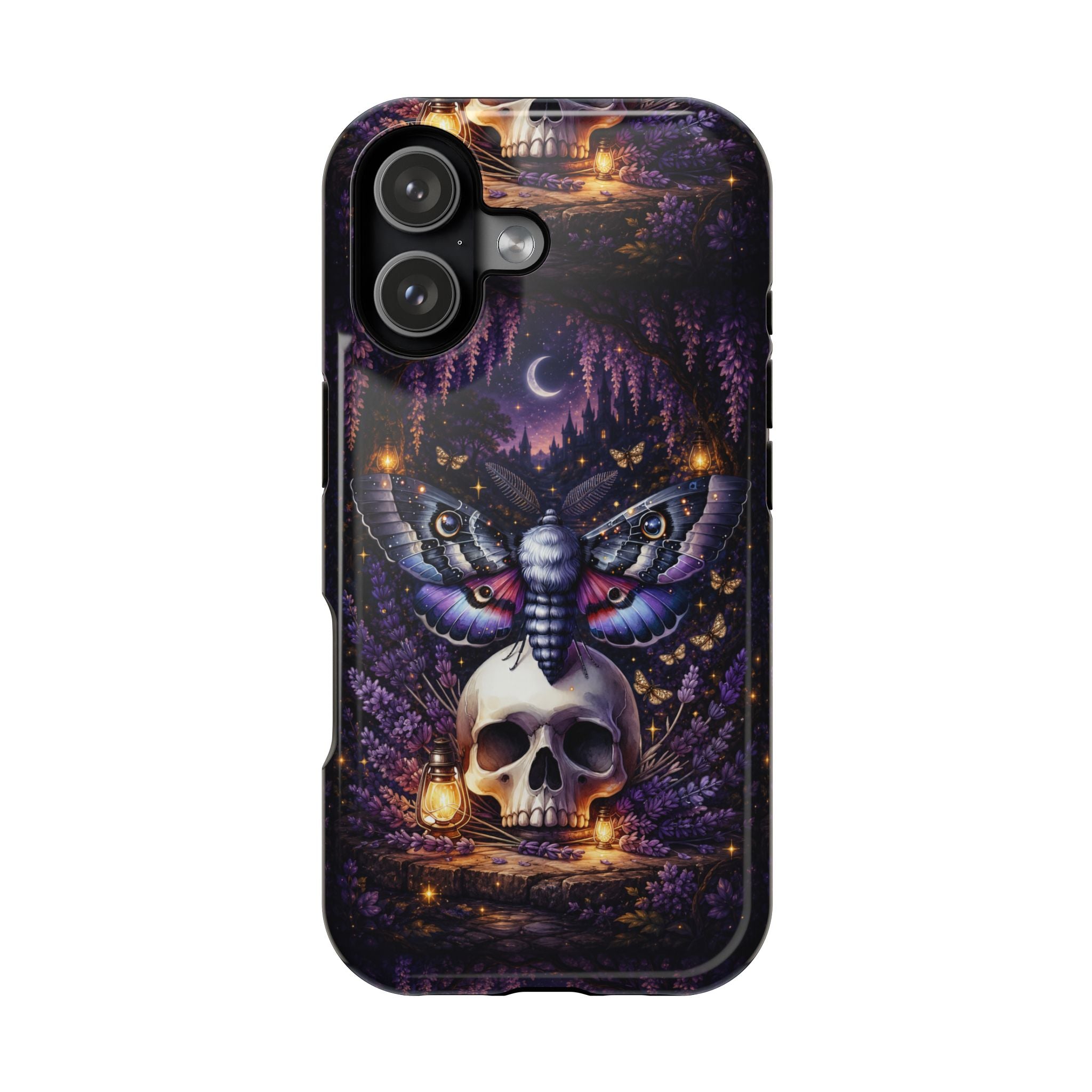 Moth & Skull Phone Case – Dark Mystical MagSafe-Compatible Cover