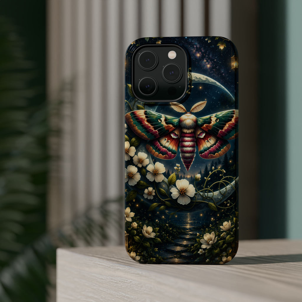 Mystic Moth Floral Nightscape Phone Case – MagSafe Cover