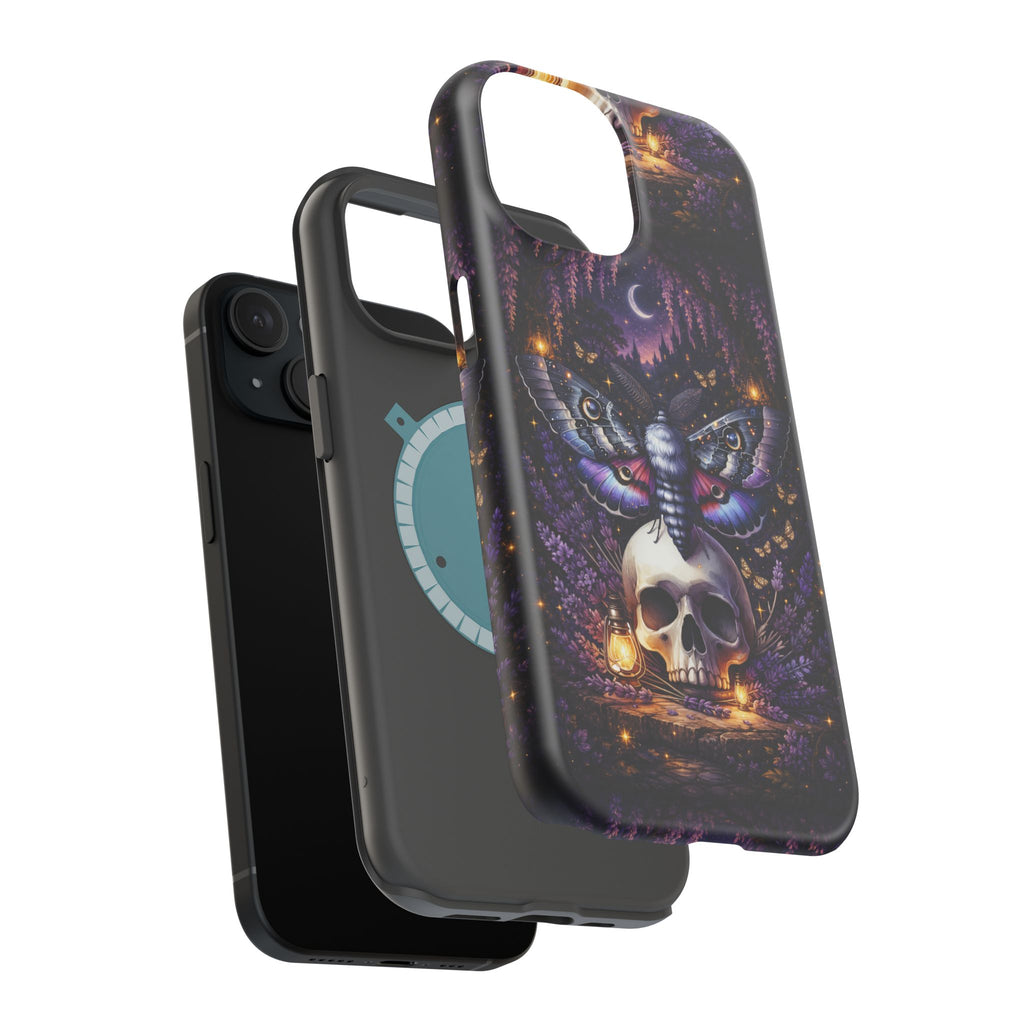 Moth & Skull Phone Case – Dark Mystical MagSafe-Compatible Cover