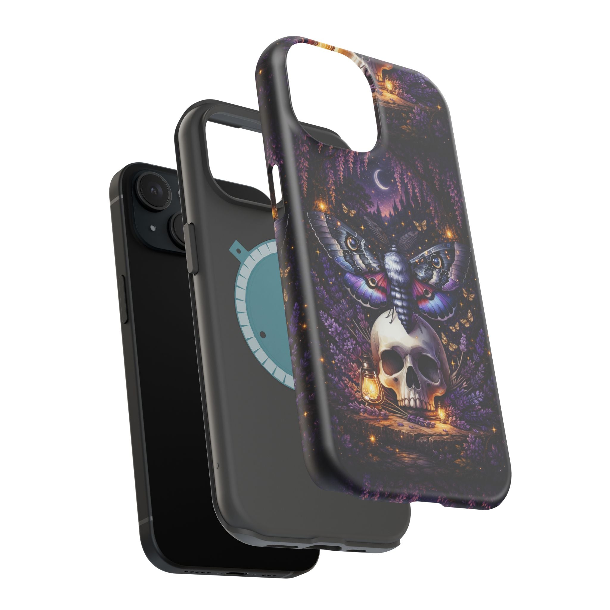 Moth & Skull Phone Case – Dark Mystical MagSafe-Compatible Cover