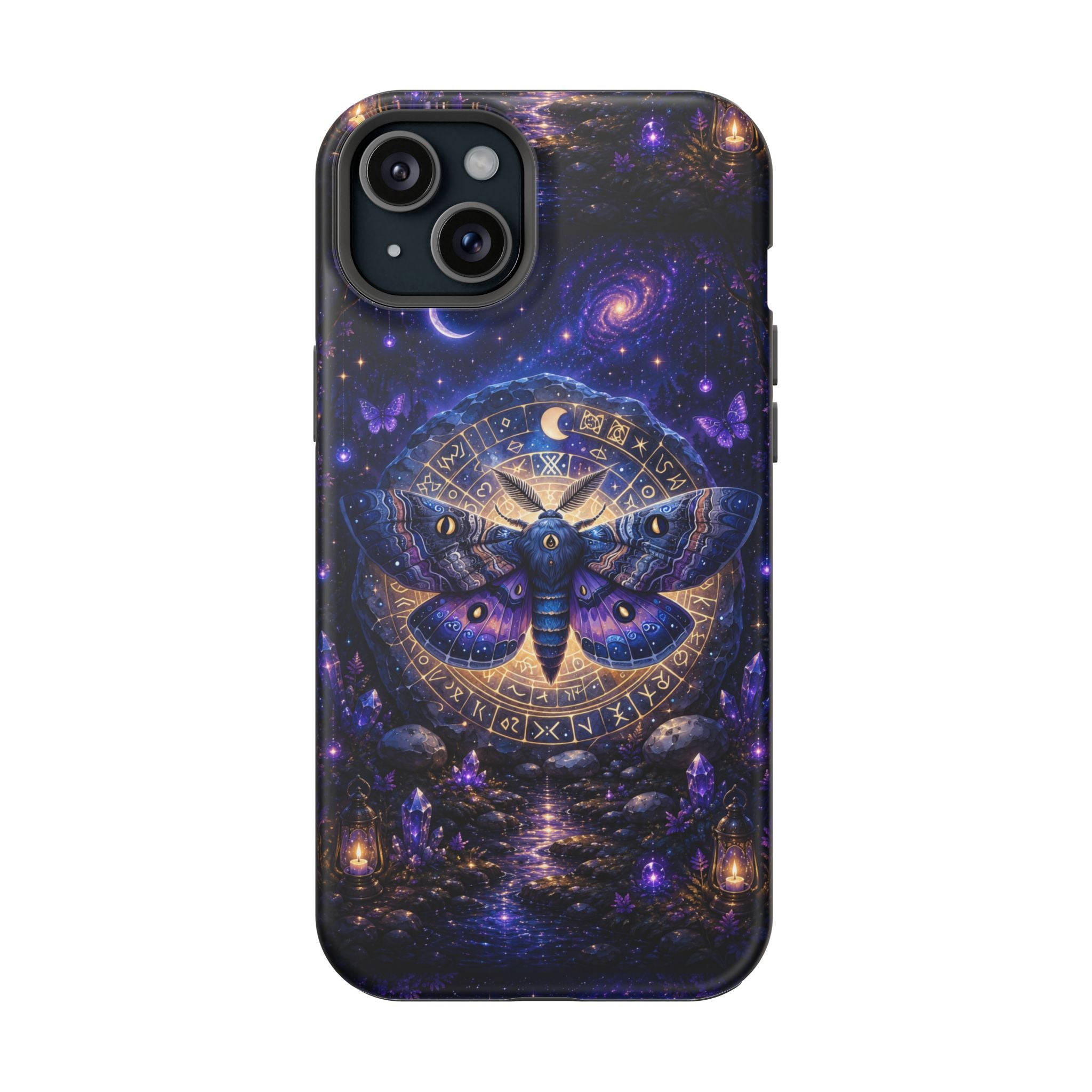Astrological Moth Phone Case – Celestial MagSafe-Compatible Cover