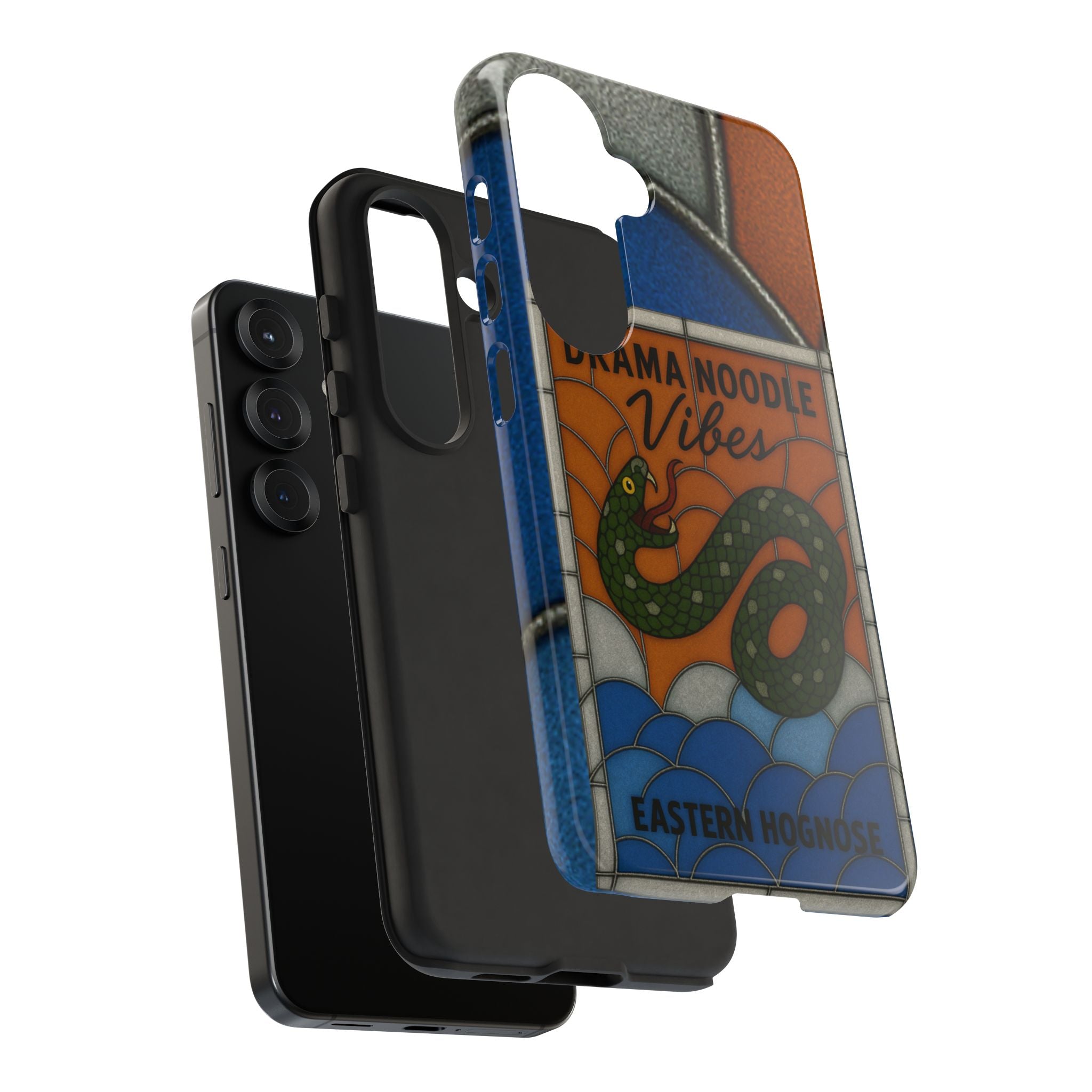 Stained Glass Snake Phone Case – Vibrant Drama Noodle Aesthetic Cover