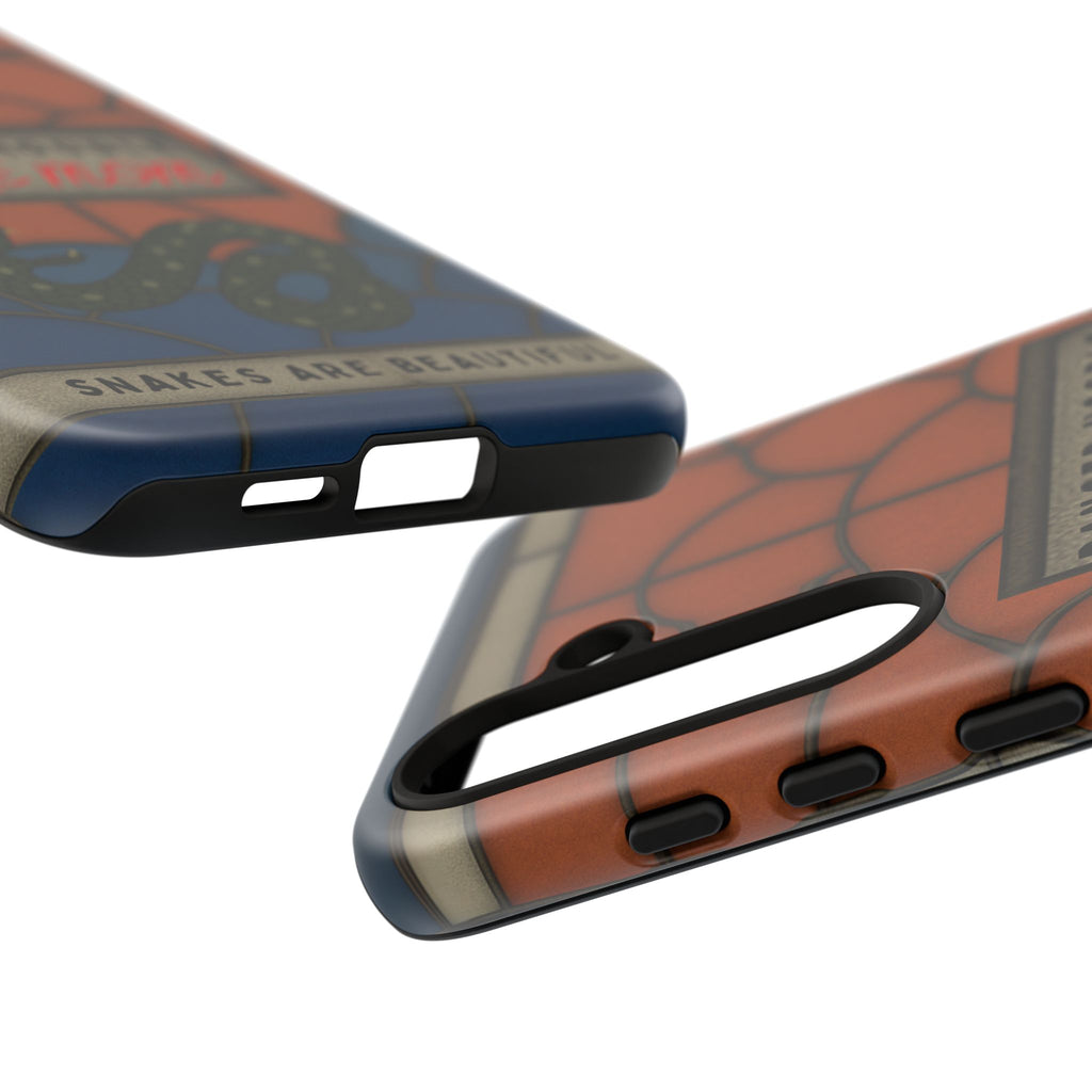 Danger Noodle Snake Mom Phone Case | Snakes Are Beautiful |Stained Glass Snake Art | Funny Snake Lover Gift |  Reptile Mom Phone Cover