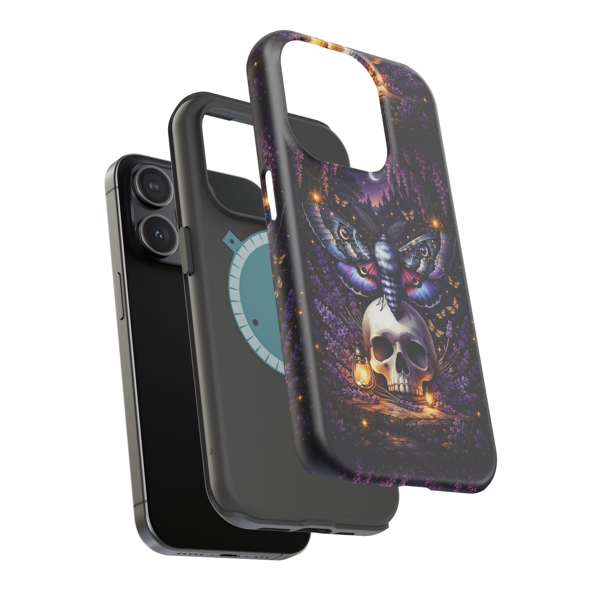 Moth & Skull Phone Case – Dark Mystical MagSafe-Compatible Cover