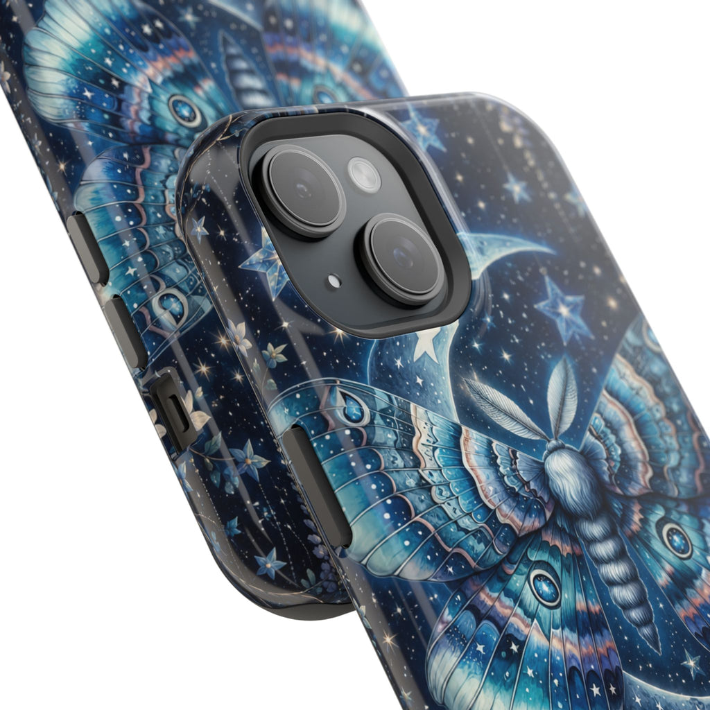 Mystic Moth Moon Phone Case – Night Sky MagSafe-Compatible Cover