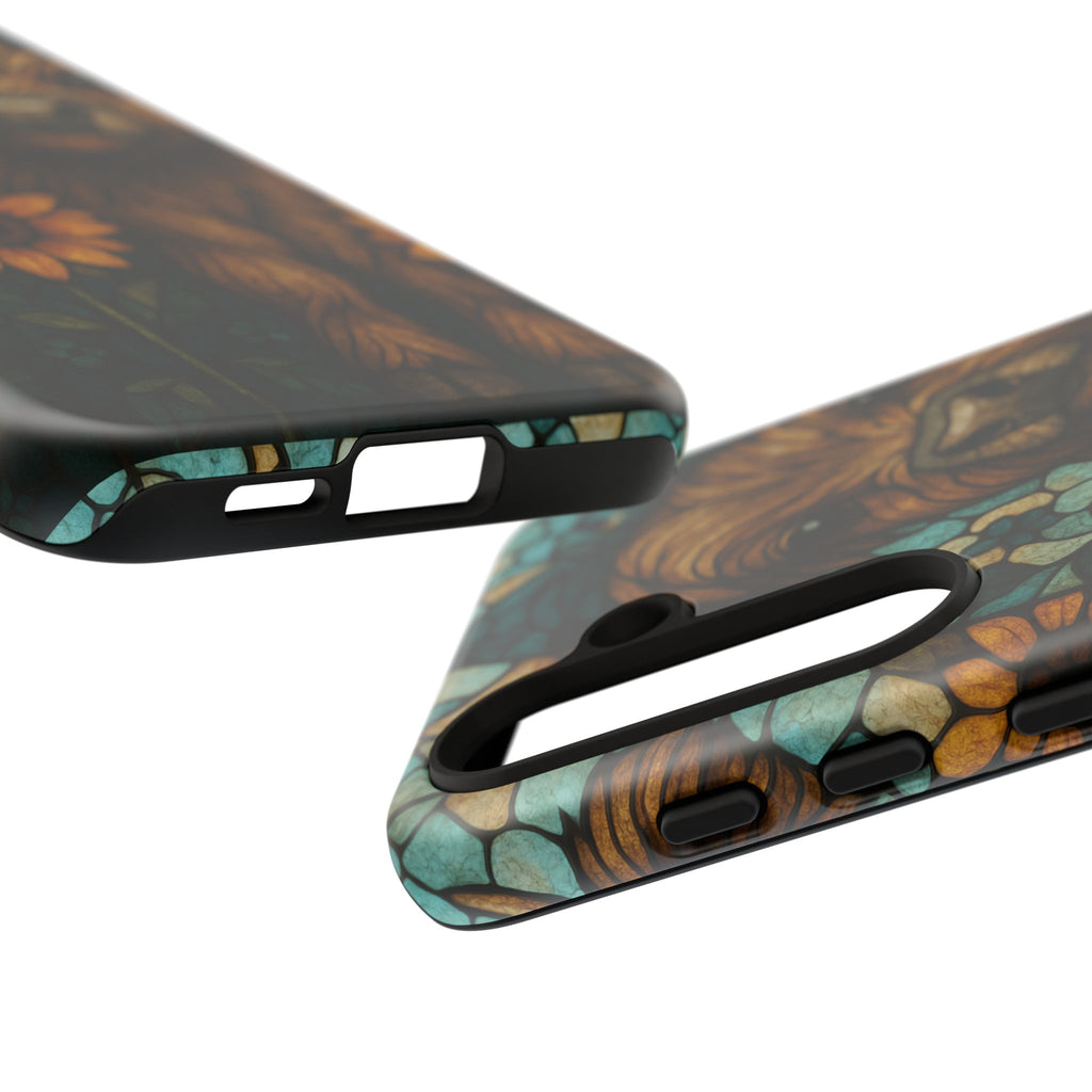 Stained Glass Baby Cow Phone Case – Sunflower Farmhouse Animal Design
