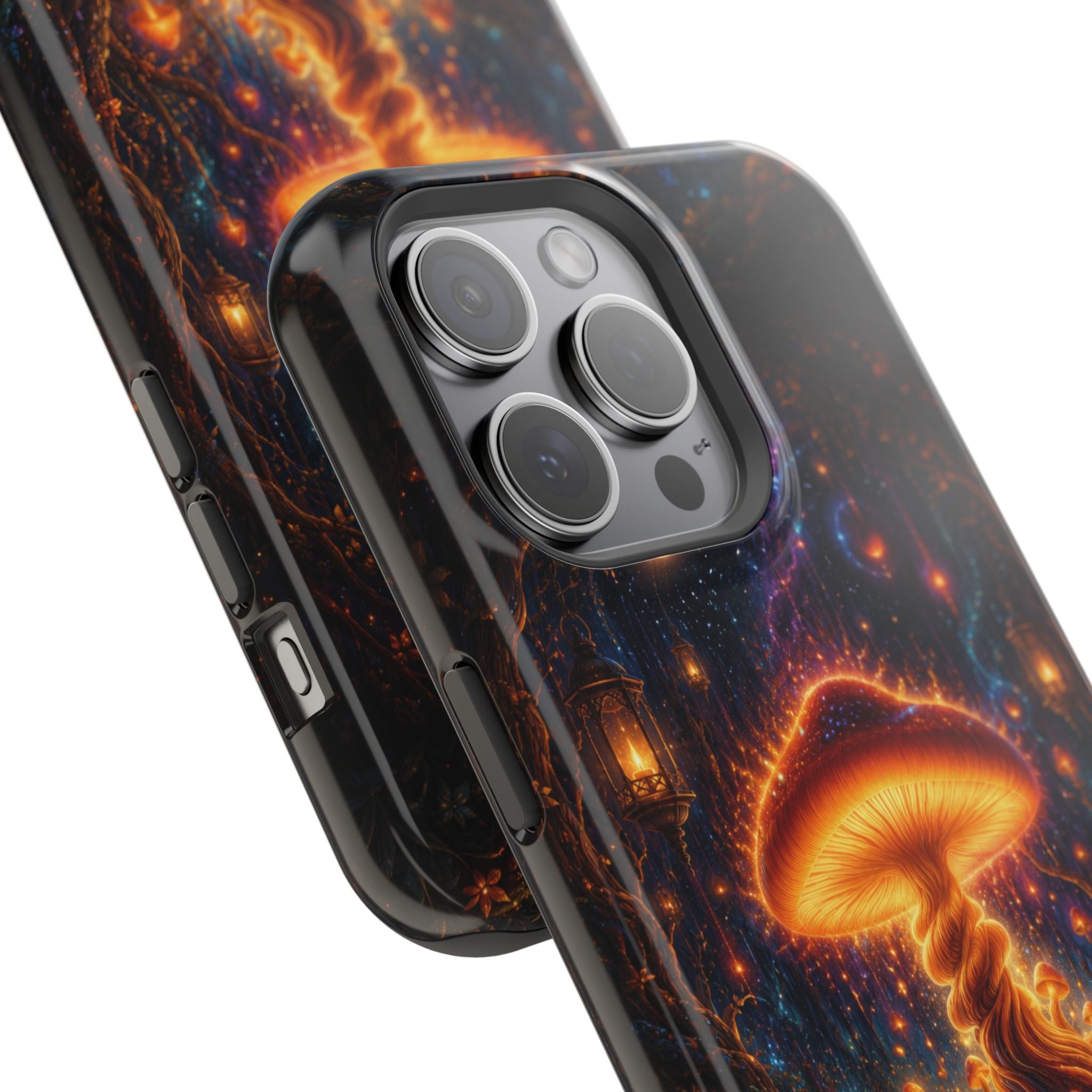 Psychedelic Glowing Mushroom Phone Case – MagSafe Galaxy Art Cover