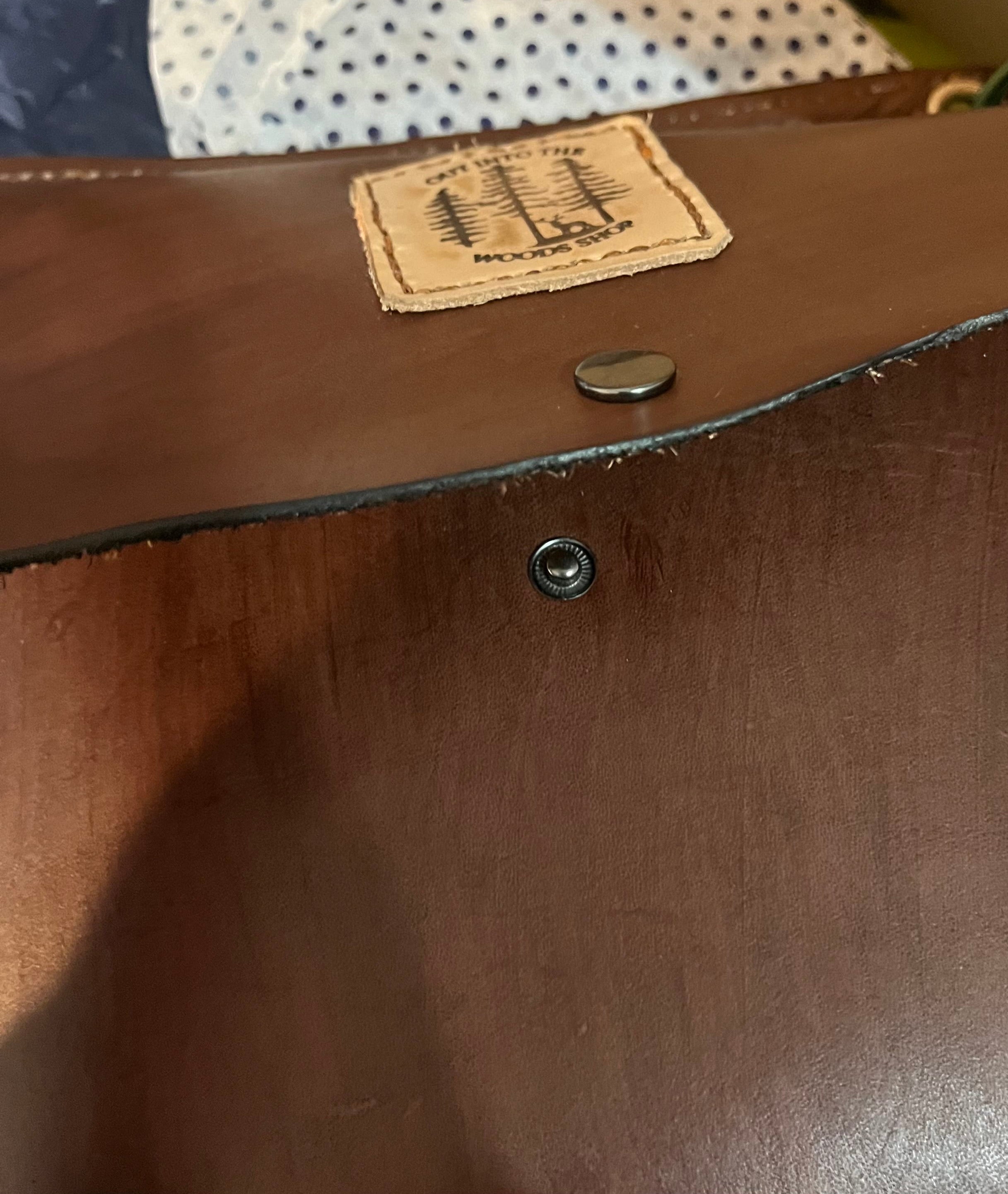 Genuine Leather Dark Brown Haversack Bag