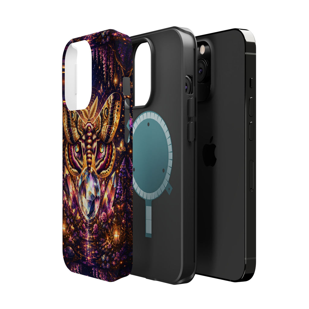 Mystic Moth Crystal Phone Case – Jewel-Toned MagSafe-Compatible Cover