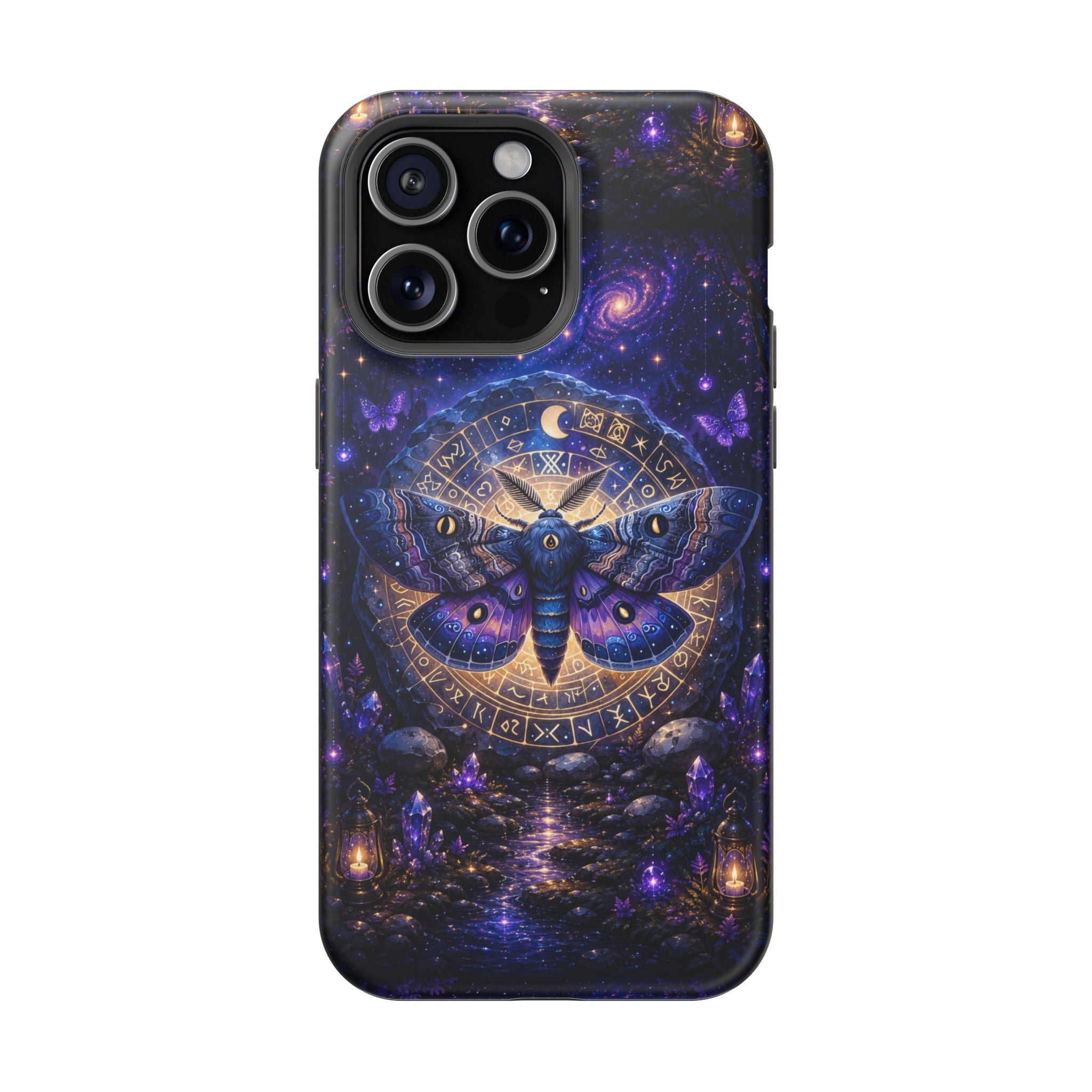 Astrological Moth Phone Case – Celestial MagSafe-Compatible Cover