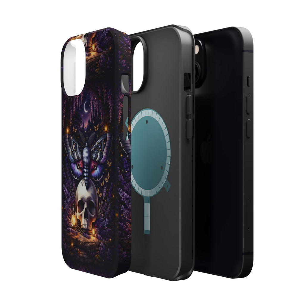 Moth & Skull Phone Case – Dark Mystical MagSafe-Compatible Cover