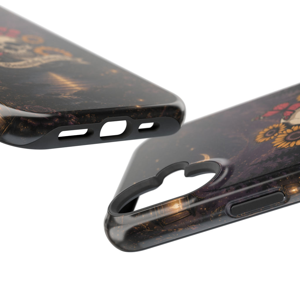 Skull, Sunflowers & Butterflies Phone Case – "Beautifully Twisted" MagSafe Cover