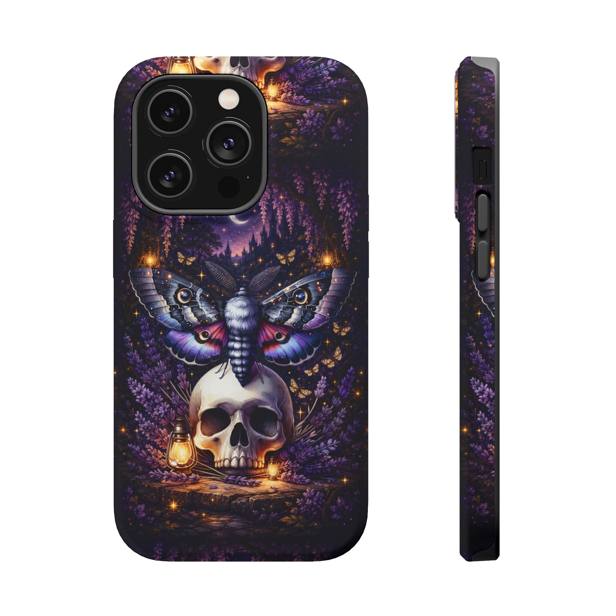 Moth & Skull Phone Case – Dark Mystical MagSafe-Compatible Cover