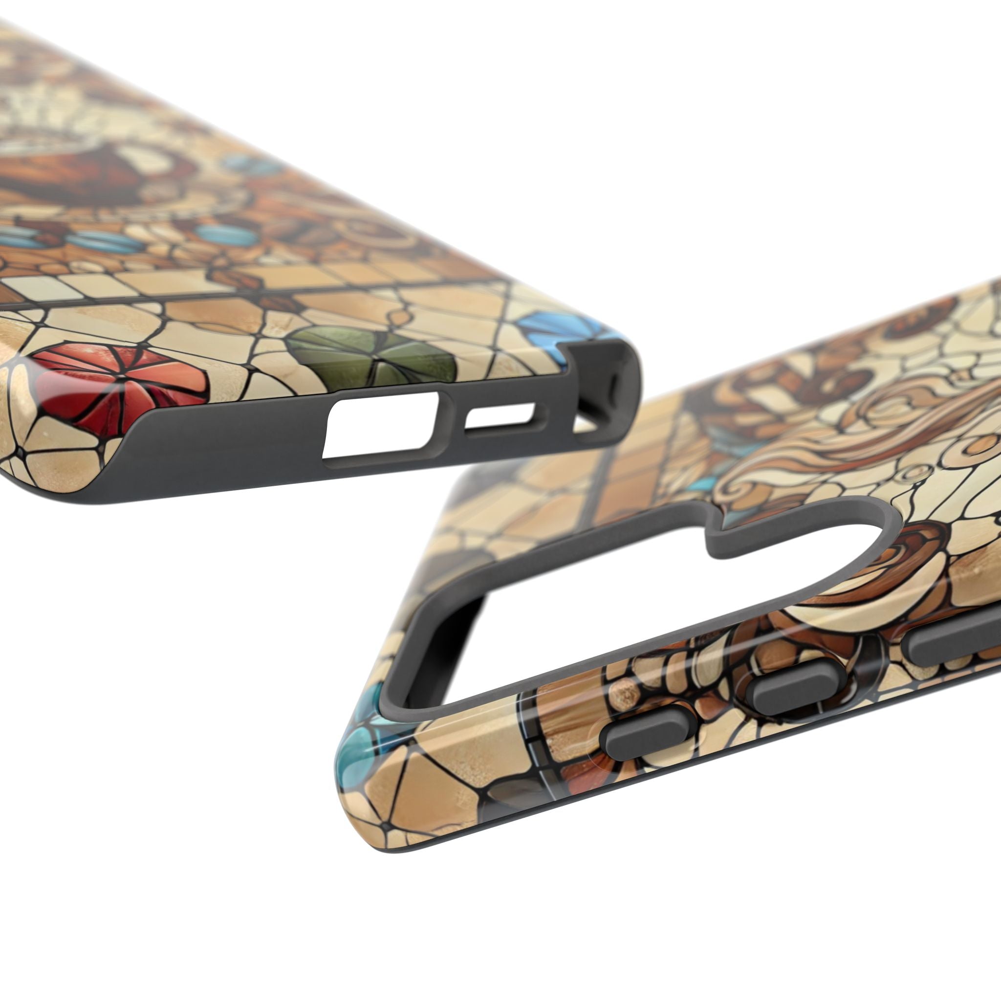 Stained Glass Coffee Android Phone Case – Shockproof TPU, 3D Wrap