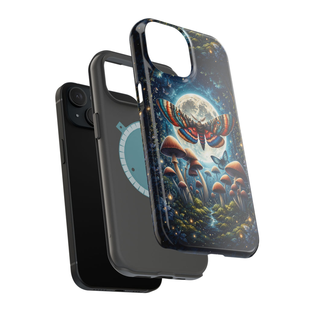 Mystic Moth Moon Phone Case – Whimsical MagSafe-Compatible Cover
