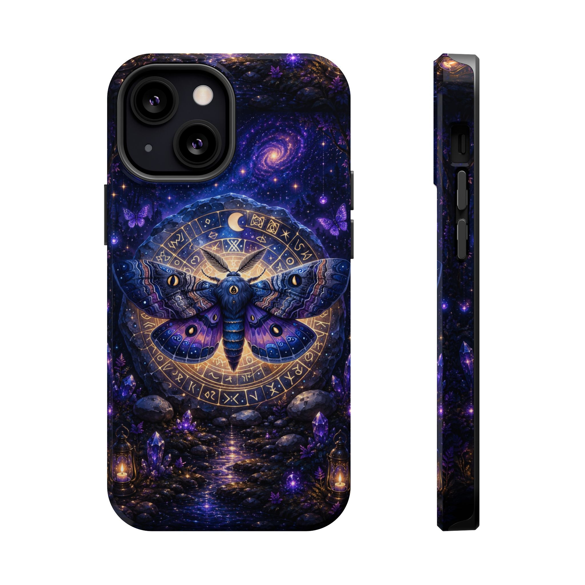 Astrological Moth Phone Case – Celestial MagSafe-Compatible Cover