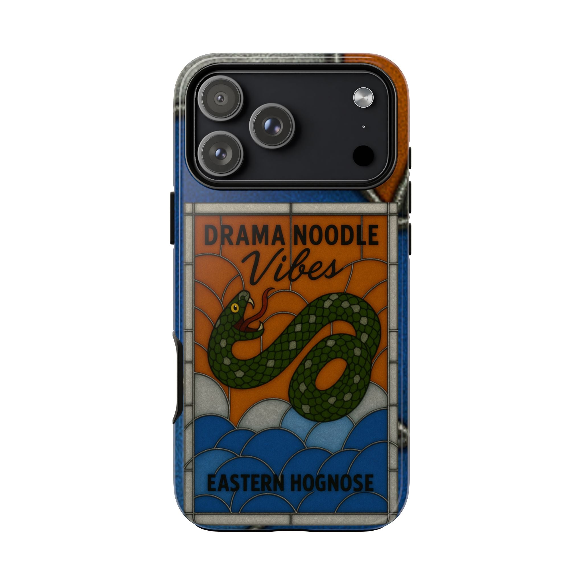 Stained Glass Snake Phone Case – Vibrant Drama Noodle Aesthetic Cover