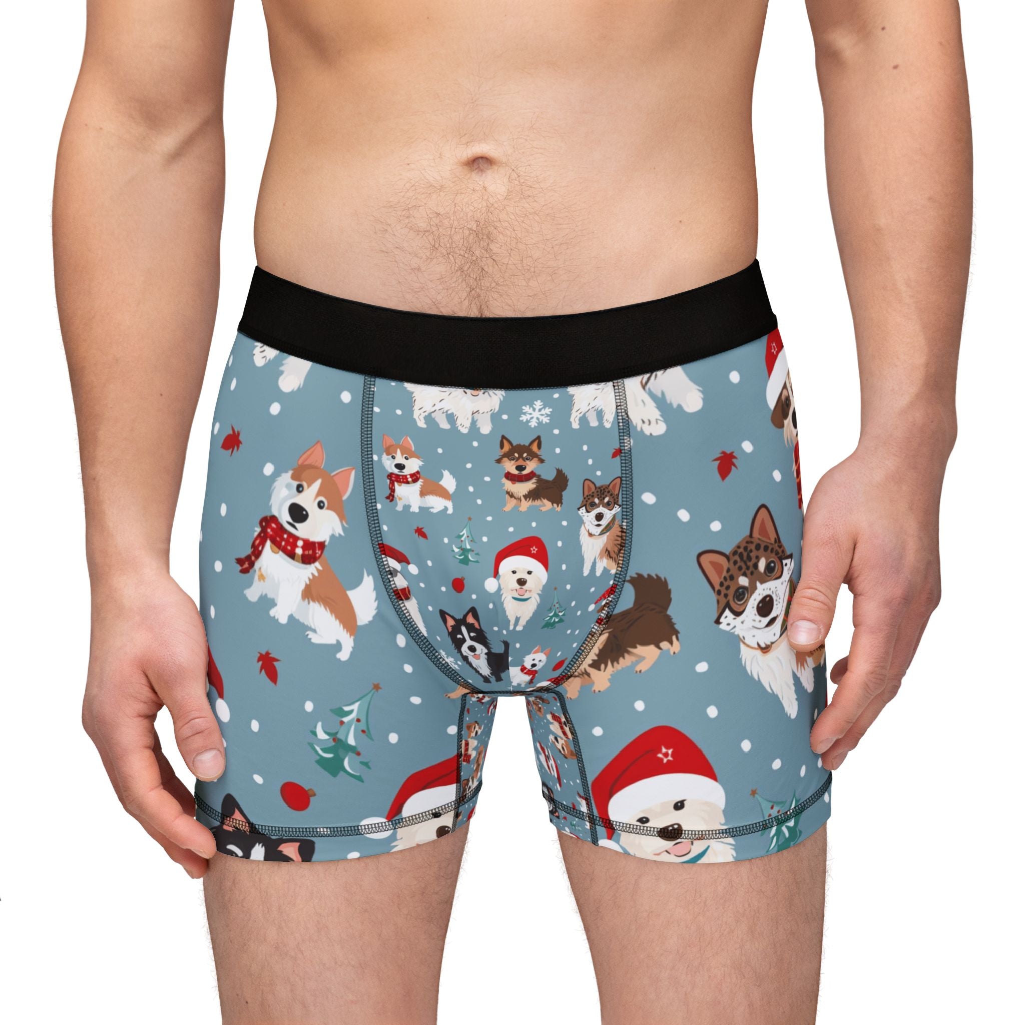 Holiday Corgi & Dog Christmas Boxer Shorts