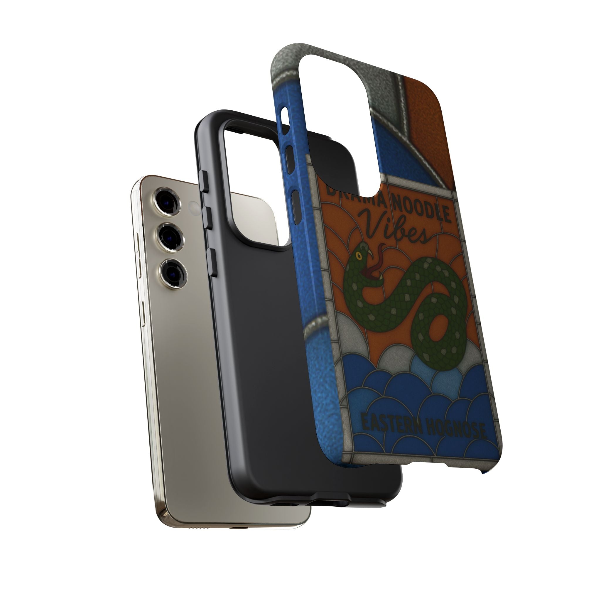 Stained Glass Snake Phone Case – Vibrant Drama Noodle Aesthetic Cover
