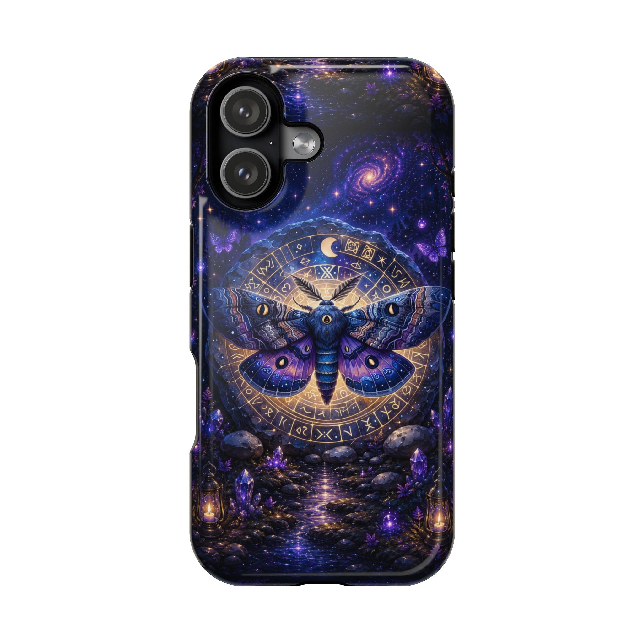 Astrological Moth Phone Case – Celestial MagSafe-Compatible Cover