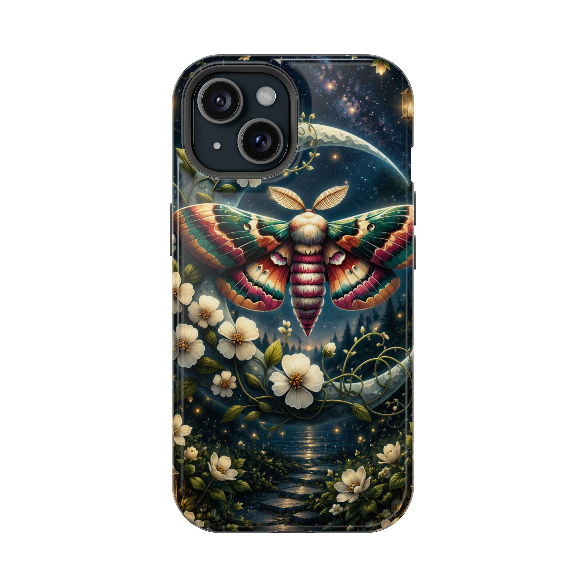 Mystic Moth Floral Nightscape Phone Case – MagSafe Cover