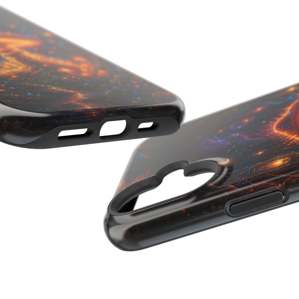 Psychedelic Glowing Mushroom Phone Case – MagSafe Galaxy Art Cover