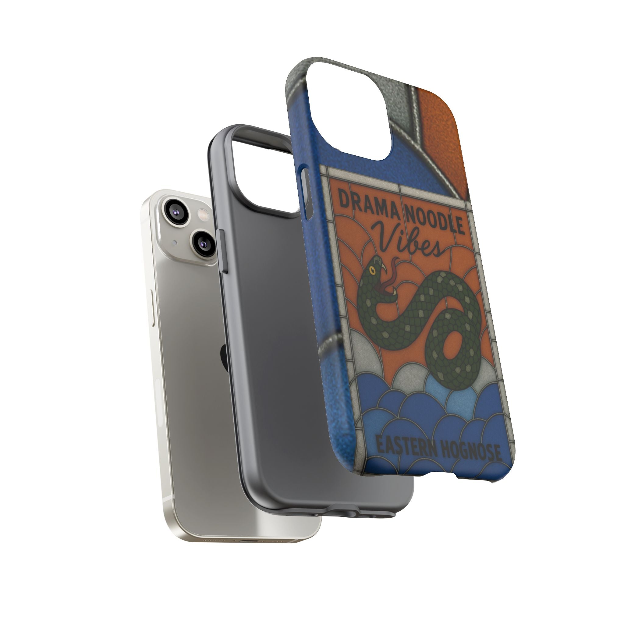 Stained Glass Snake Phone Case – Vibrant Drama Noodle Aesthetic Cover
