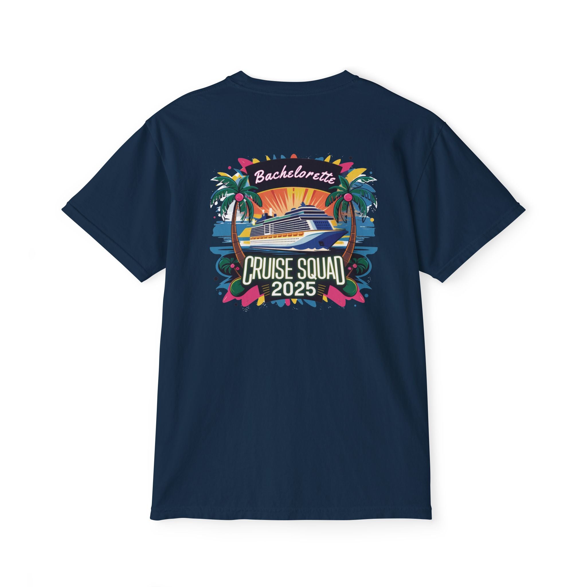 Bachelorette Cruise Squad 2025 T-Shirt, Personalized Bride Tee, Desitnation Wedding Shirt, Custom Wedding Cruise Tee