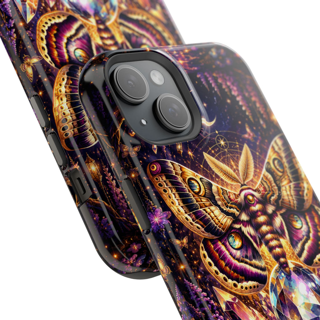Mystic Moth Crystal Phone Case – Jewel-Toned MagSafe-Compatible Cover