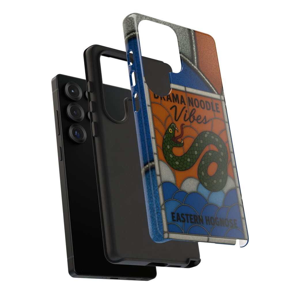 Stained Glass Snake Phone Case – Vibrant Drama Noodle Aesthetic Cover