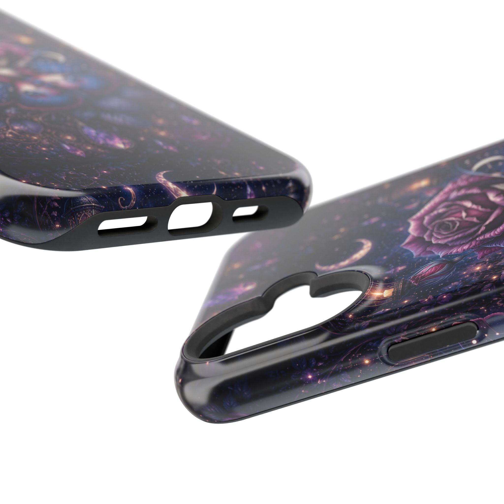 Mystical Rose & Moth Phone Case – Floral MagSafe-Compatible Cover
