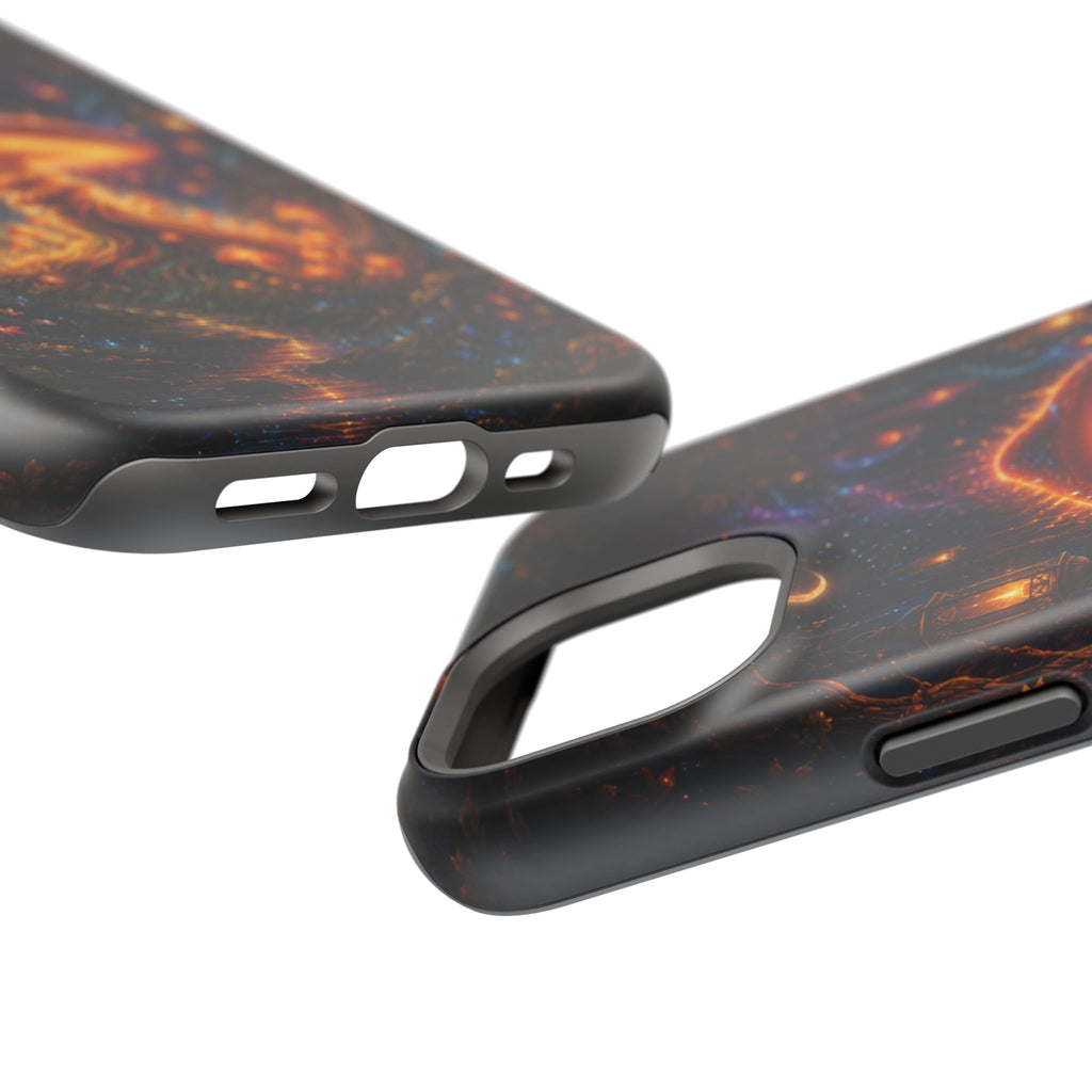 Psychedelic Glowing Mushroom Phone Case – MagSafe Galaxy Art Cover