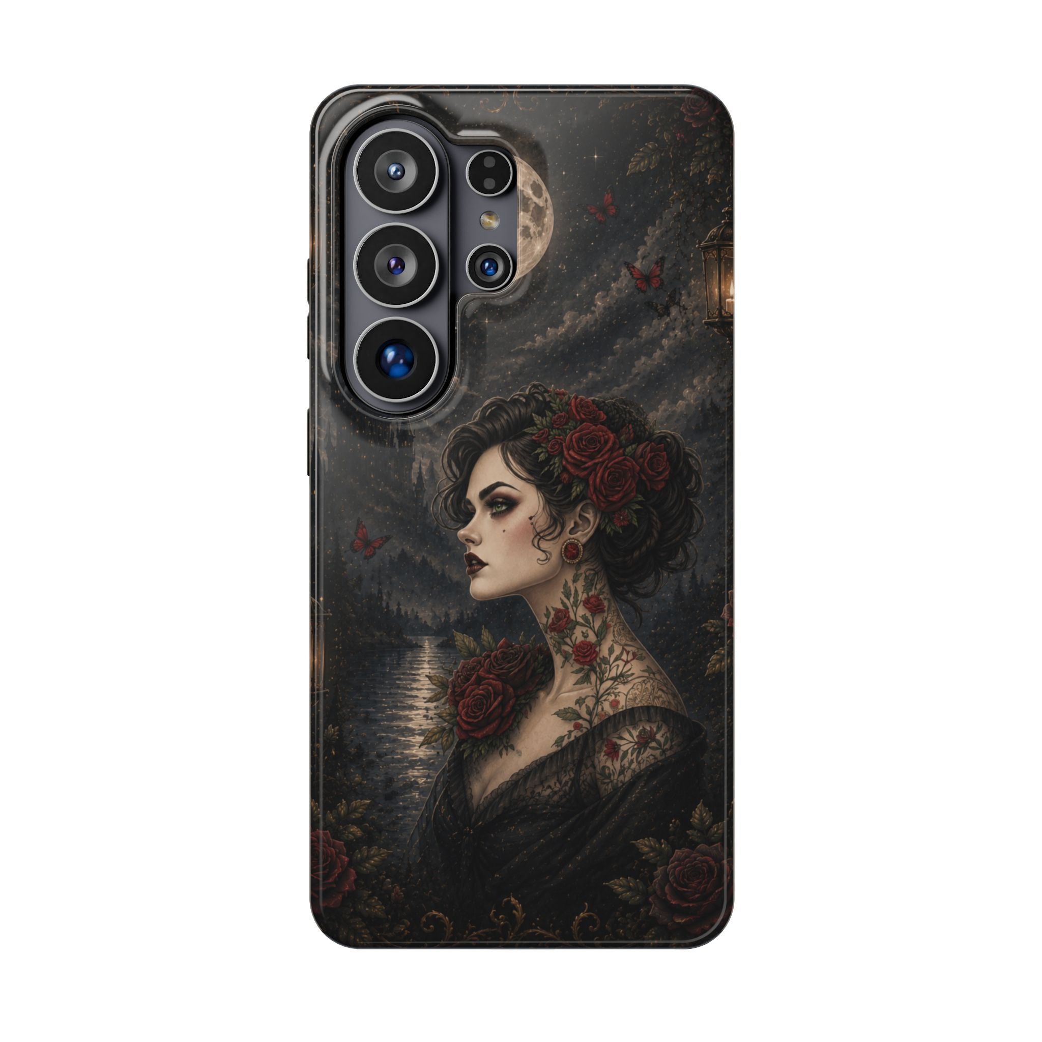 Gothic Rose Portrait Phone Case – Dark Romance MagSafe-Compatible Cover