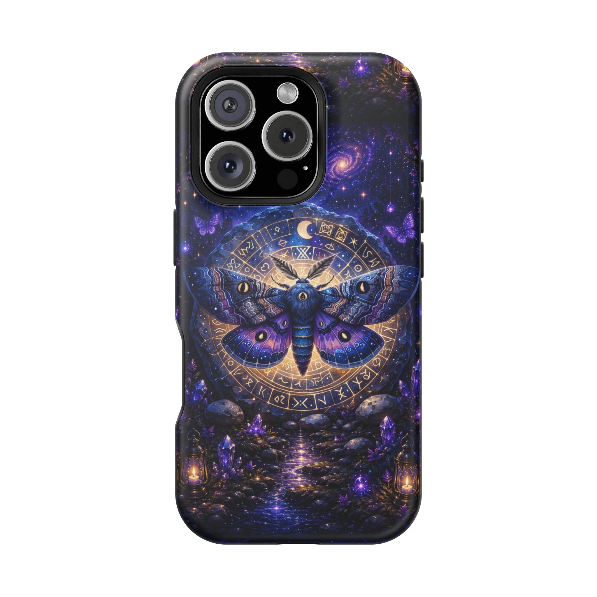 Astrological Moth Phone Case – Celestial MagSafe-Compatible Cover