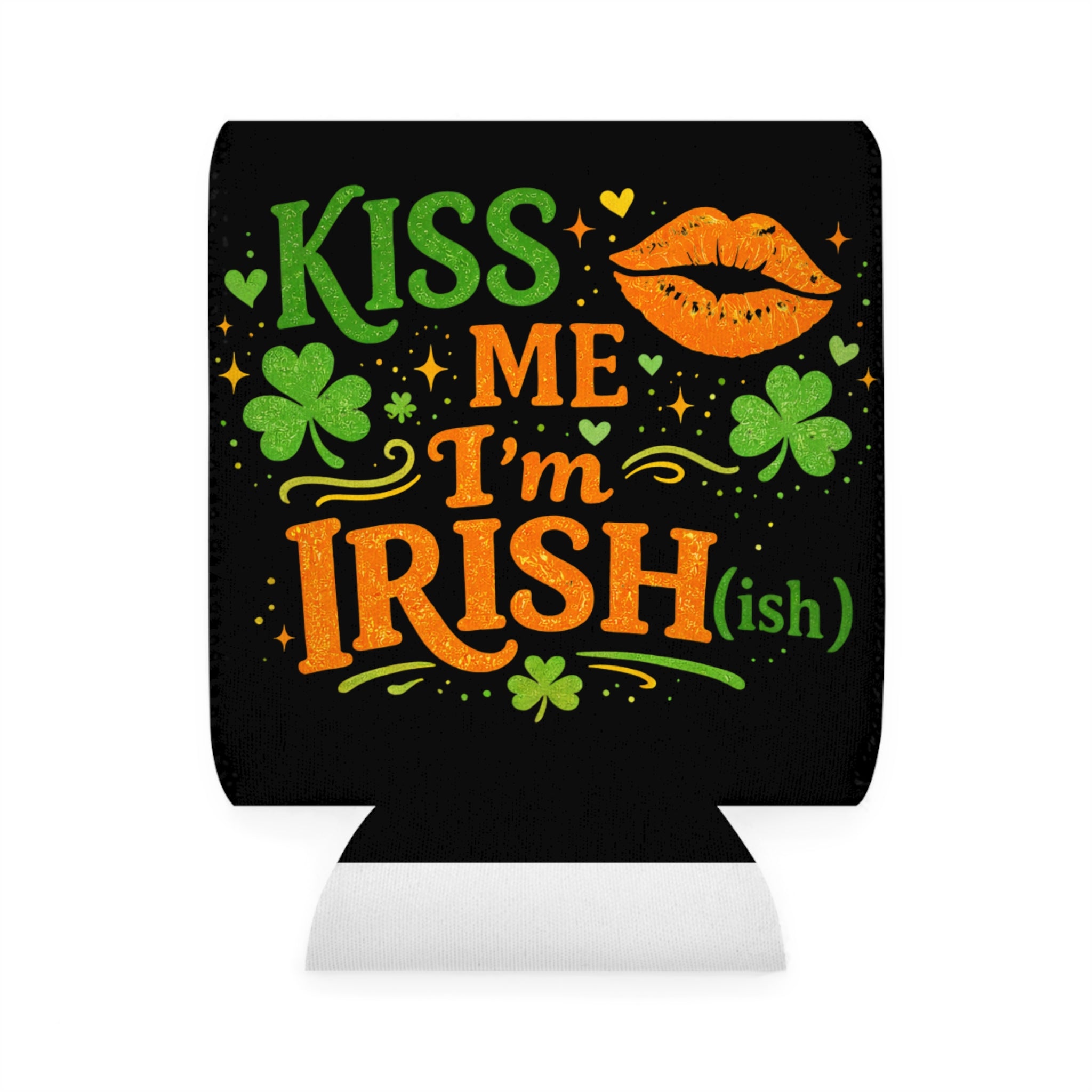 Kiss Me I'm Irish Can Cooler Sleeve — St. Patrick's Day Beer Koozie