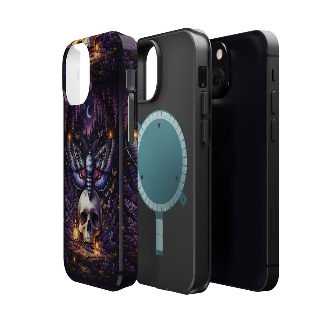 Moth & Skull Phone Case – Dark Mystical MagSafe-Compatible Cover