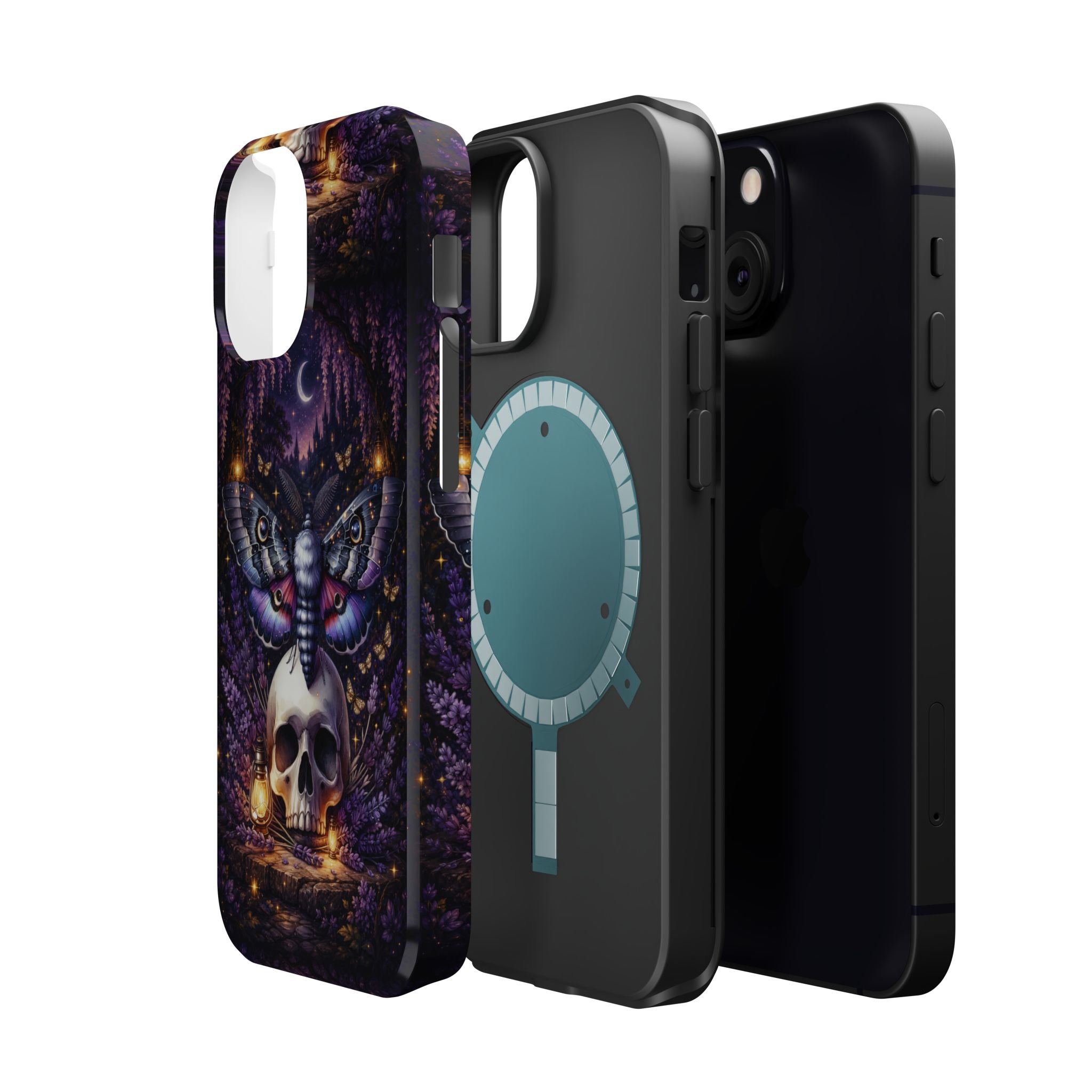 Moth & Skull Phone Case – Dark Mystical MagSafe-Compatible Cover