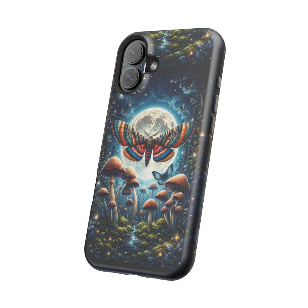Mystic Moth Moon Phone Case – Whimsical MagSafe-Compatible Cover