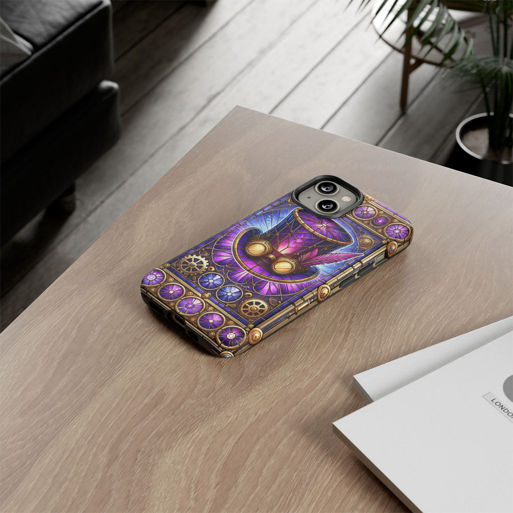 Stained Glass Steampunk iPhone Case – 3D Full-Wrap Protective Phone Cover With TPU Liner