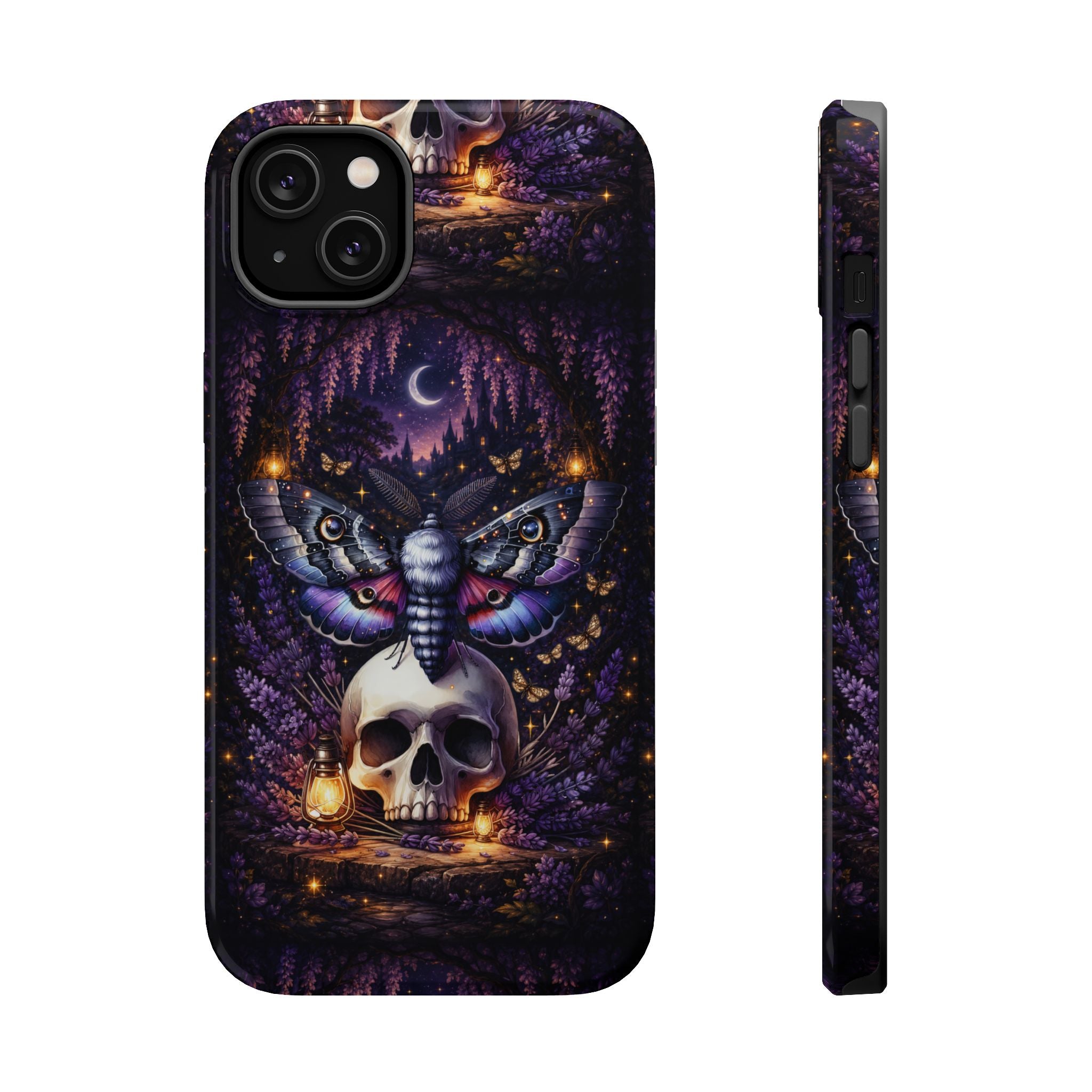 Moth & Skull Phone Case – Dark Mystical MagSafe-Compatible Cover