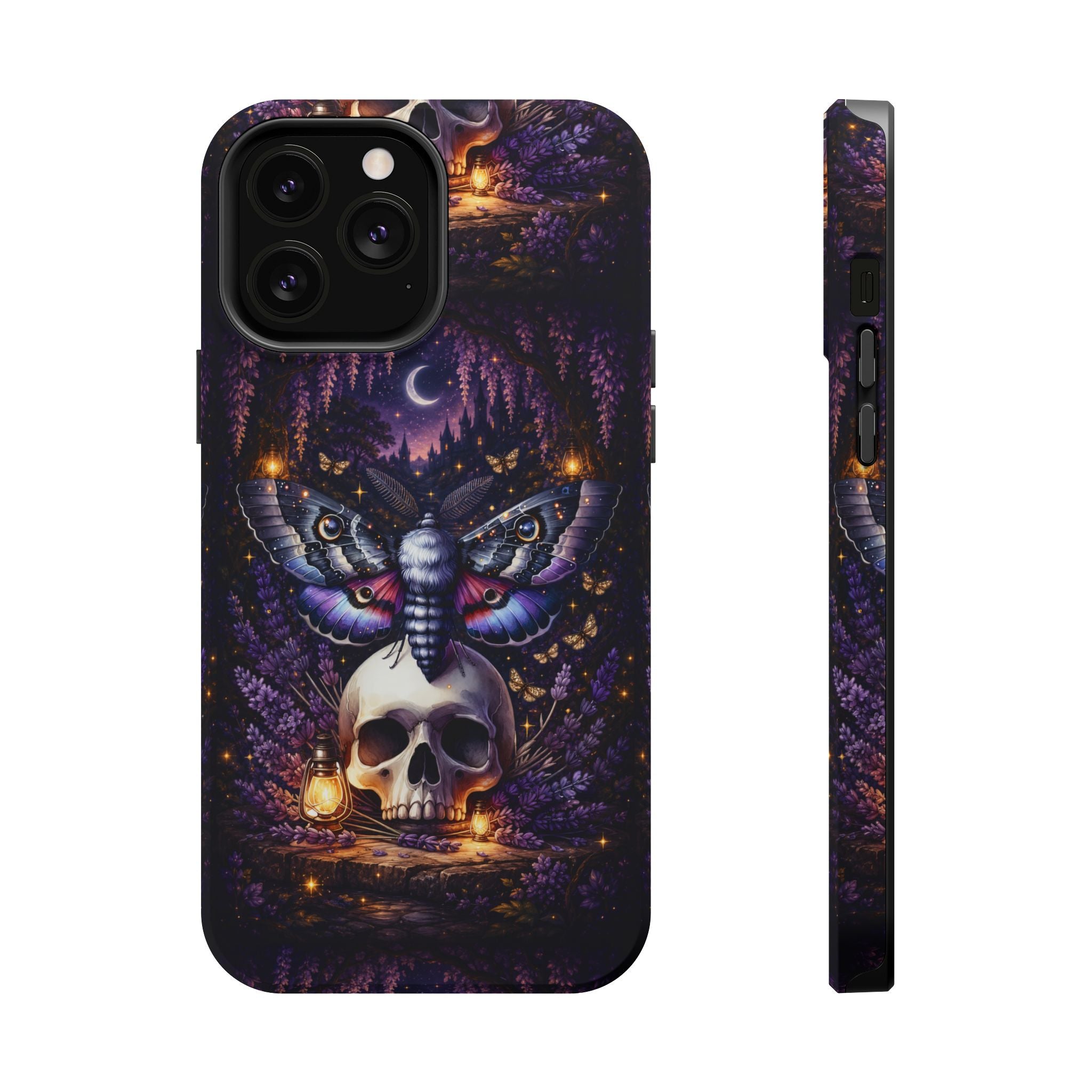 Moth & Skull Phone Case – Dark Mystical MagSafe-Compatible Cover