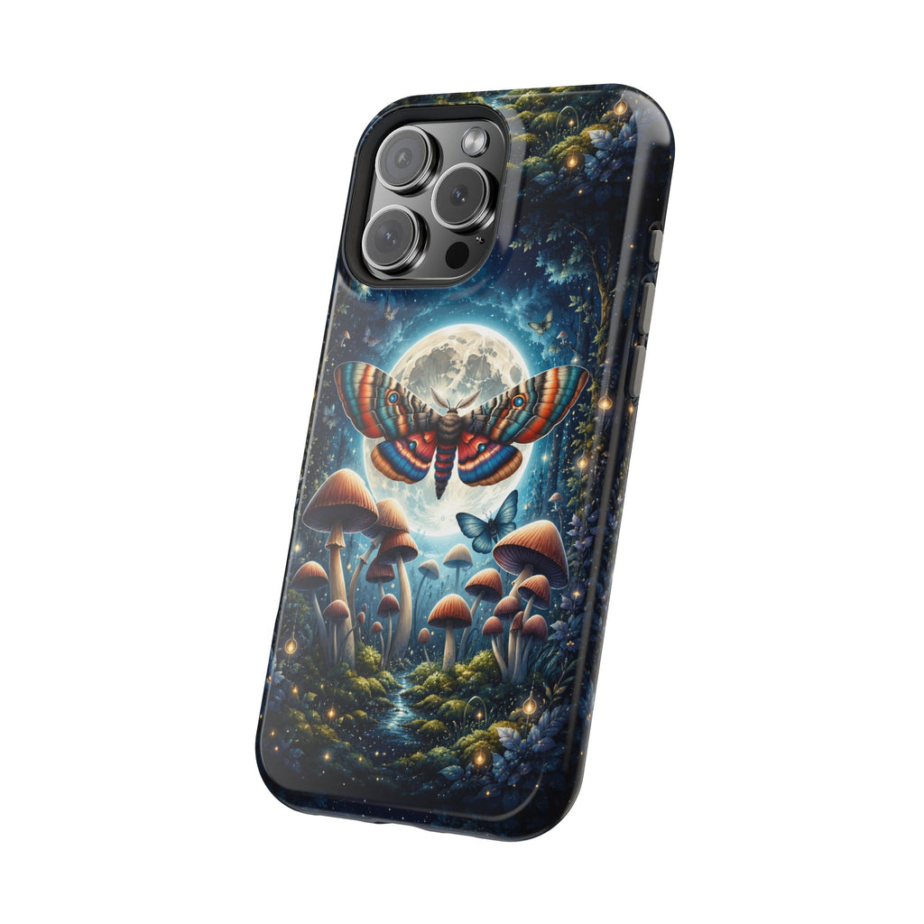Mystic Moth Moon Phone Case – Whimsical MagSafe-Compatible Cover