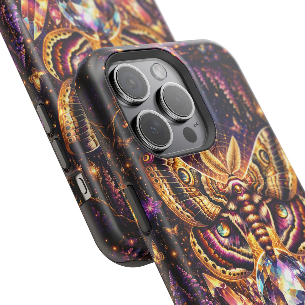 Mystic Moth Crystal Phone Case – Jewel-Toned MagSafe-Compatible Cover