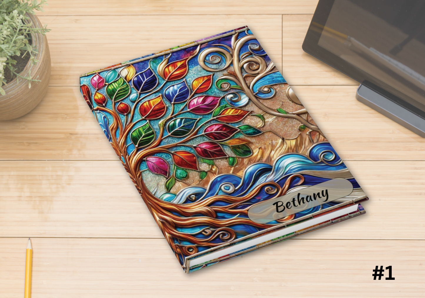 Personalized Vibrant Tree of Life Journal, Nature-Inspired Notebook, Gift for Writers, Dreamers, and Artists, Daily Planner, Journal for