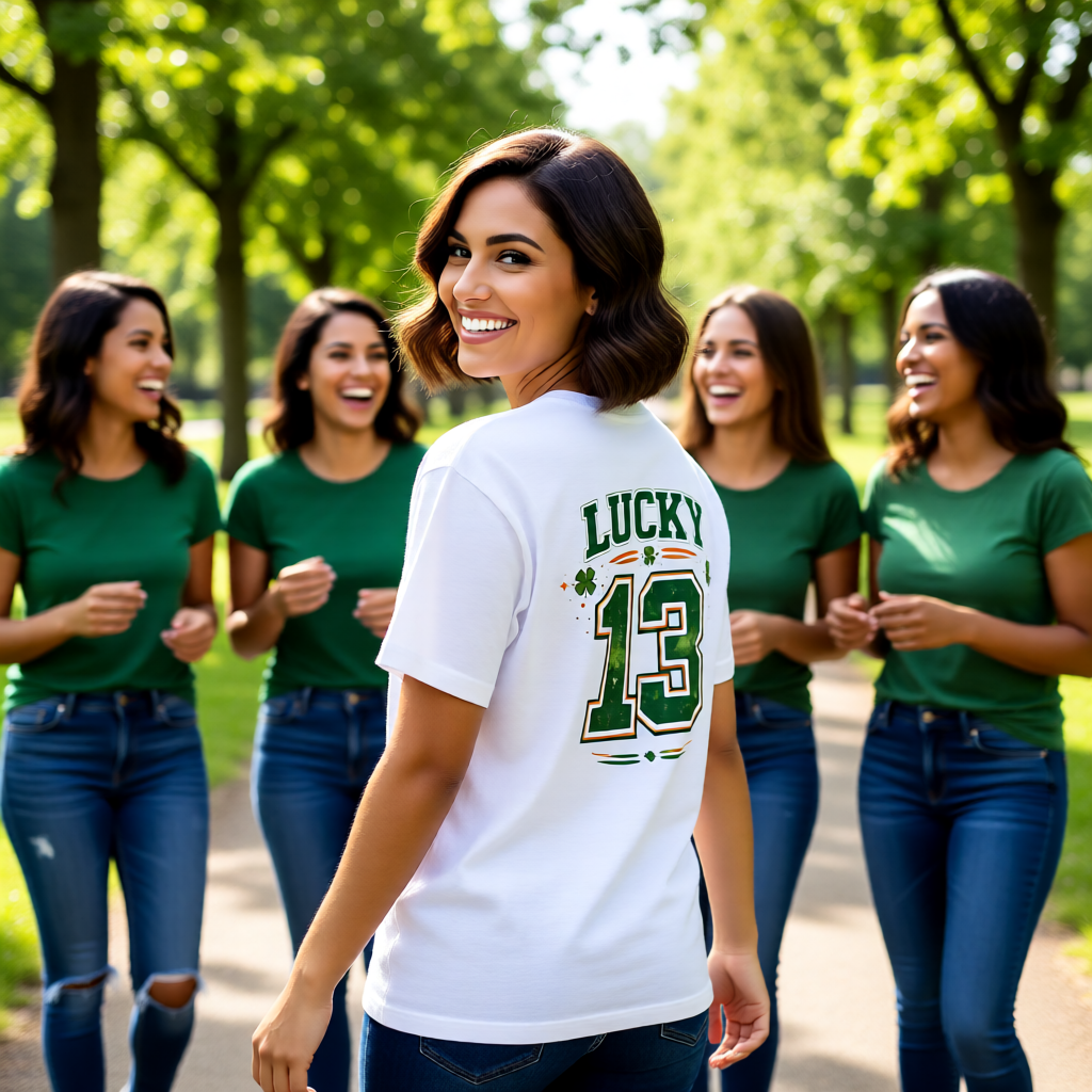 Lucky 13 Oversized Tee — St. Patrick’s Day Lucky Number Shirt