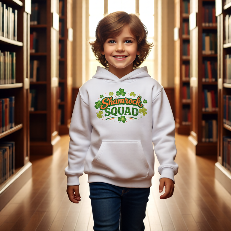 Little Leprechaun Youth Shamrock Squad Hoodie — St. Patrick’s Day Sweatshirt