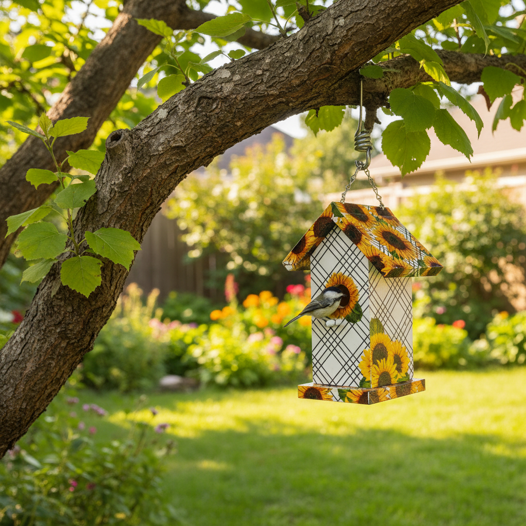 Sunflower birdhouse