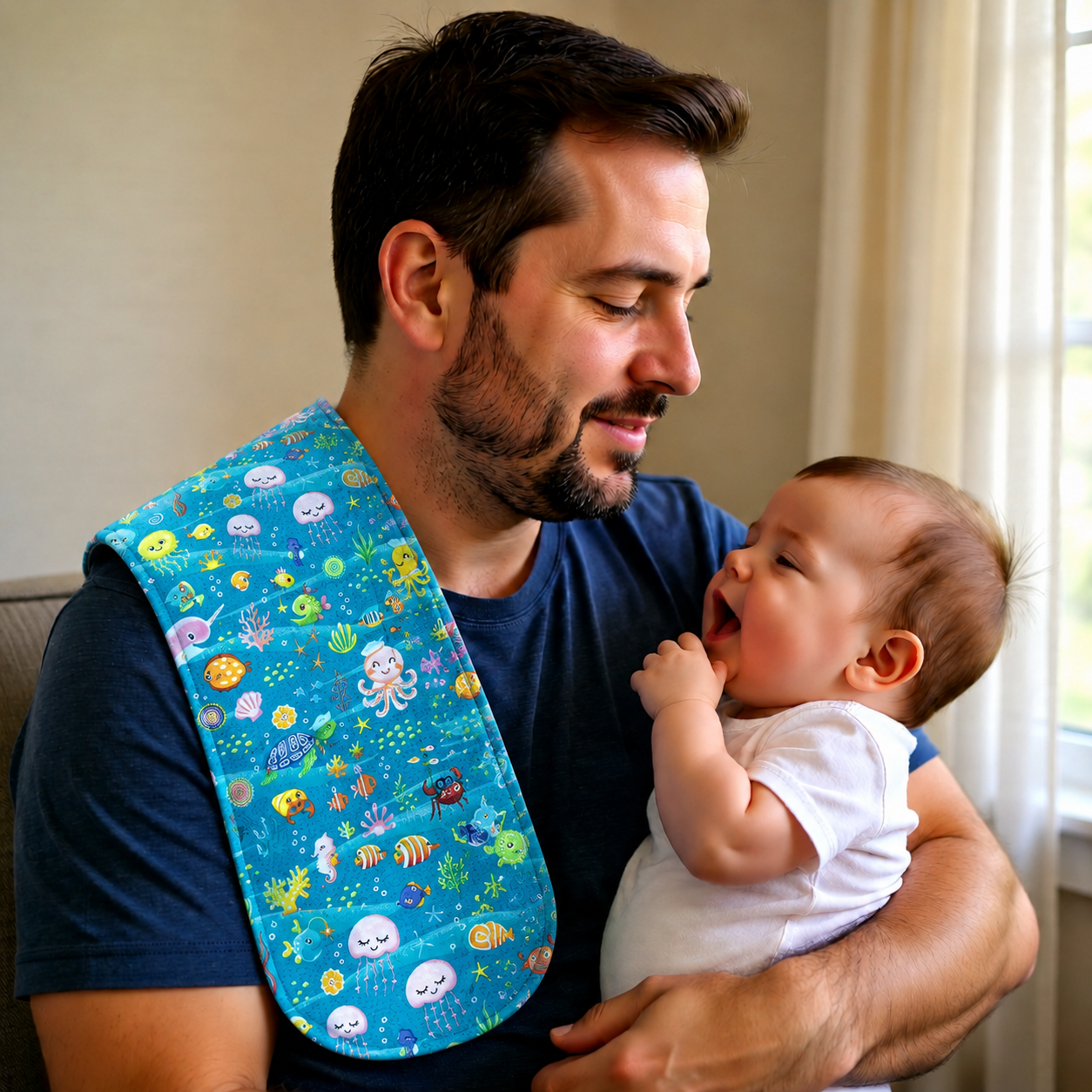 Green Ocean Baby Gift Set – Handmade Newborn Essentials (0–3 Months)